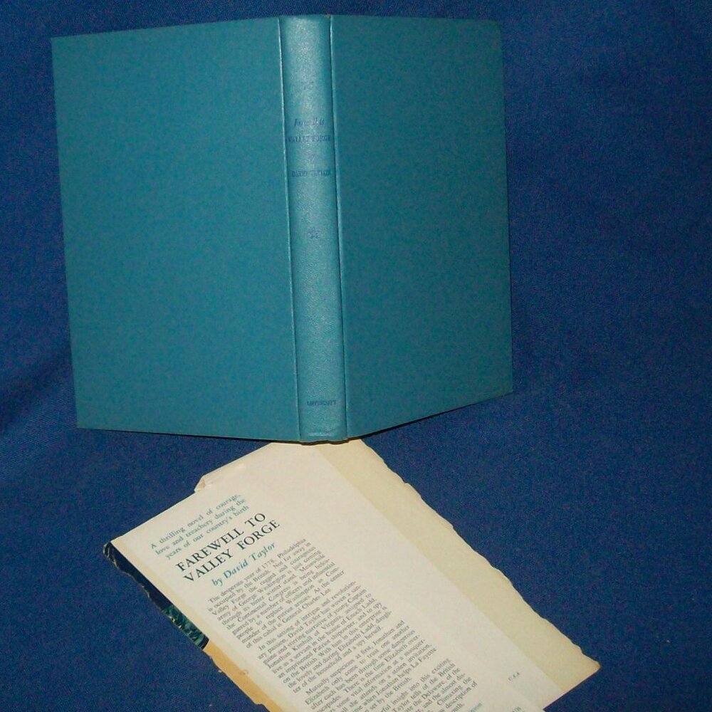 Vintage Hardcover Book - Farewell to Valley Forge by David Taylor - 1955